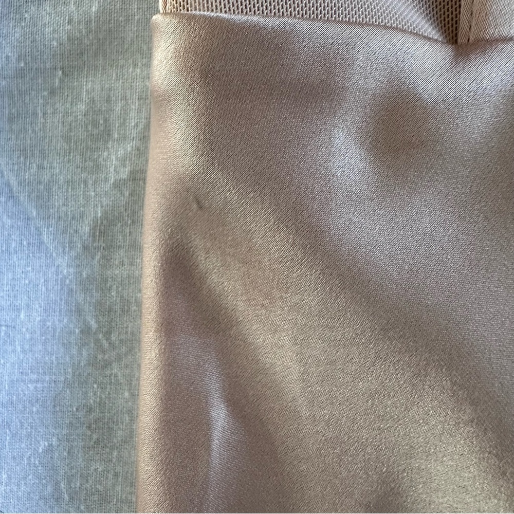 Alice + Olivia Blush Satin Corset Maxi Dress Cowl Neck Zip Back Special Occasion - Picture 13 of 16